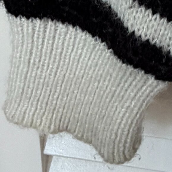 By Anthropologie open cardigan medium long oversized cream western black fringe - Picture 11 of 14